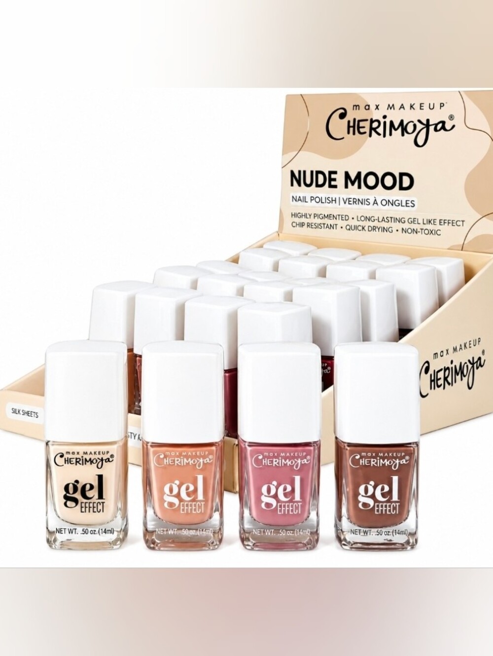 Cherimoya max makeup Gel Effect Nail Polish Gel Effect Nail Polish Set 4pcs